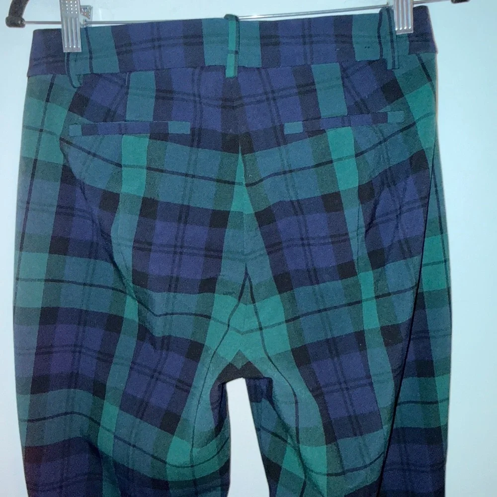J.Crew Ruby Plaid Dress Pants Size 6 Black Watch Tartan